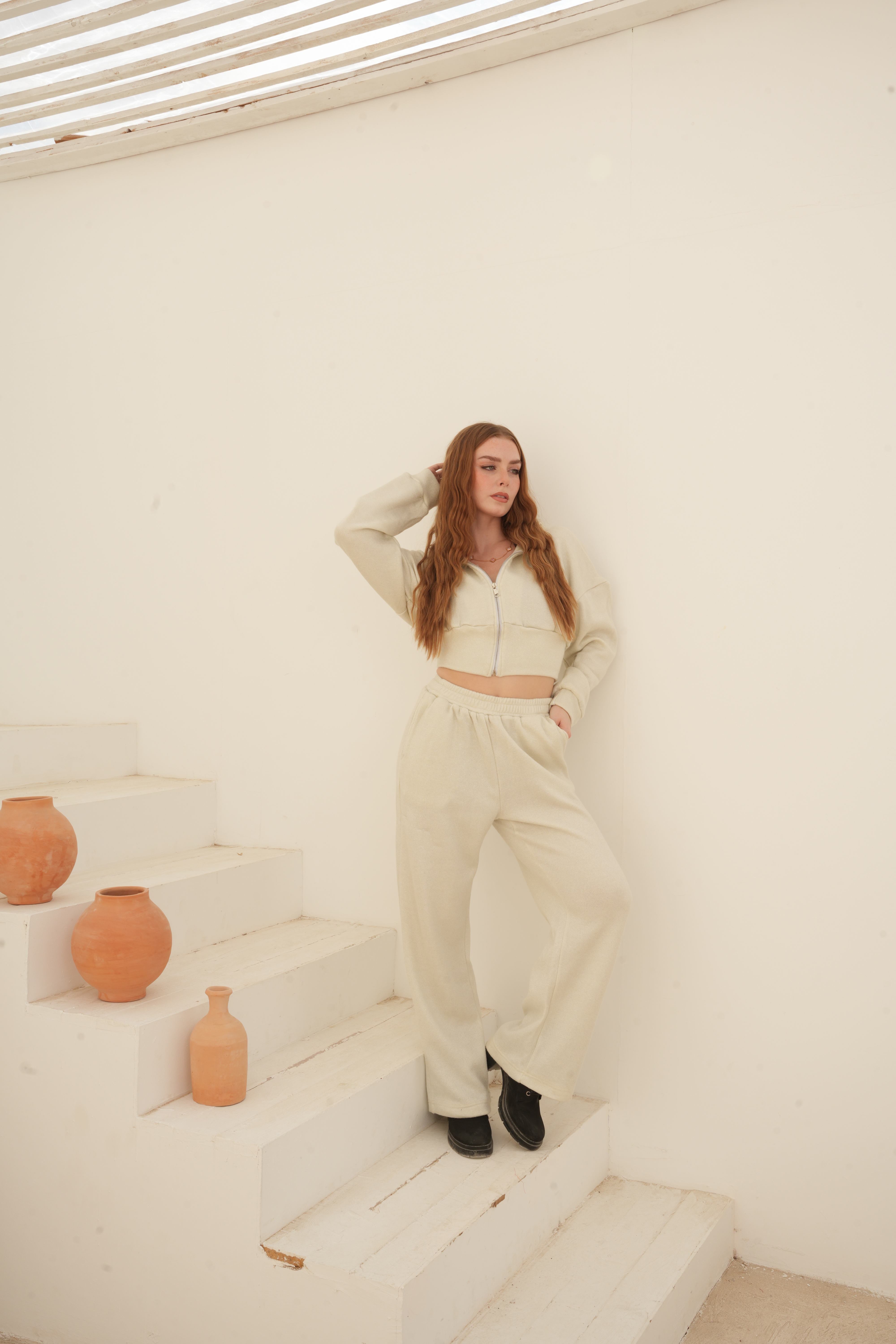 Metallic thread set Off White