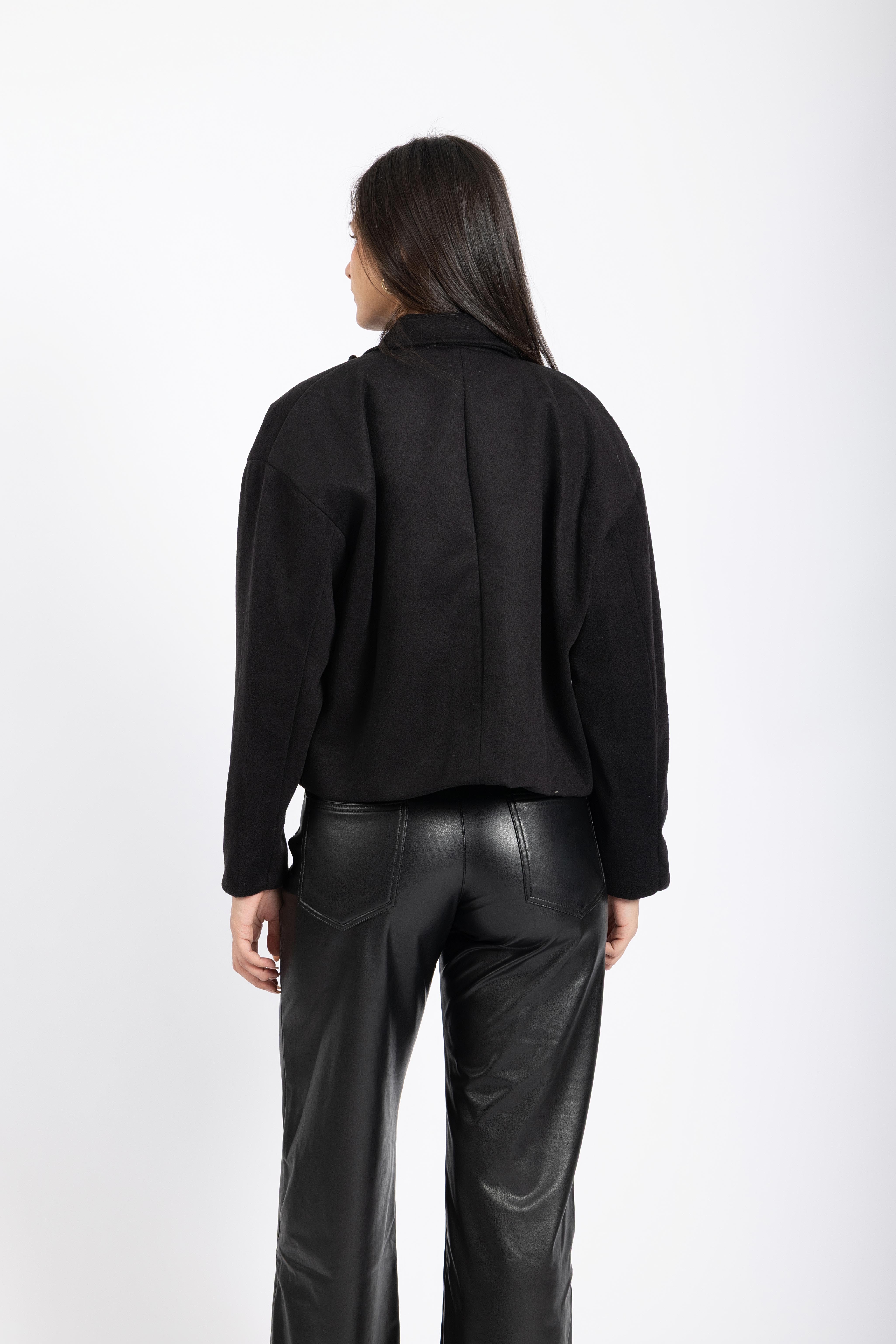 Women Wool Jacket Black