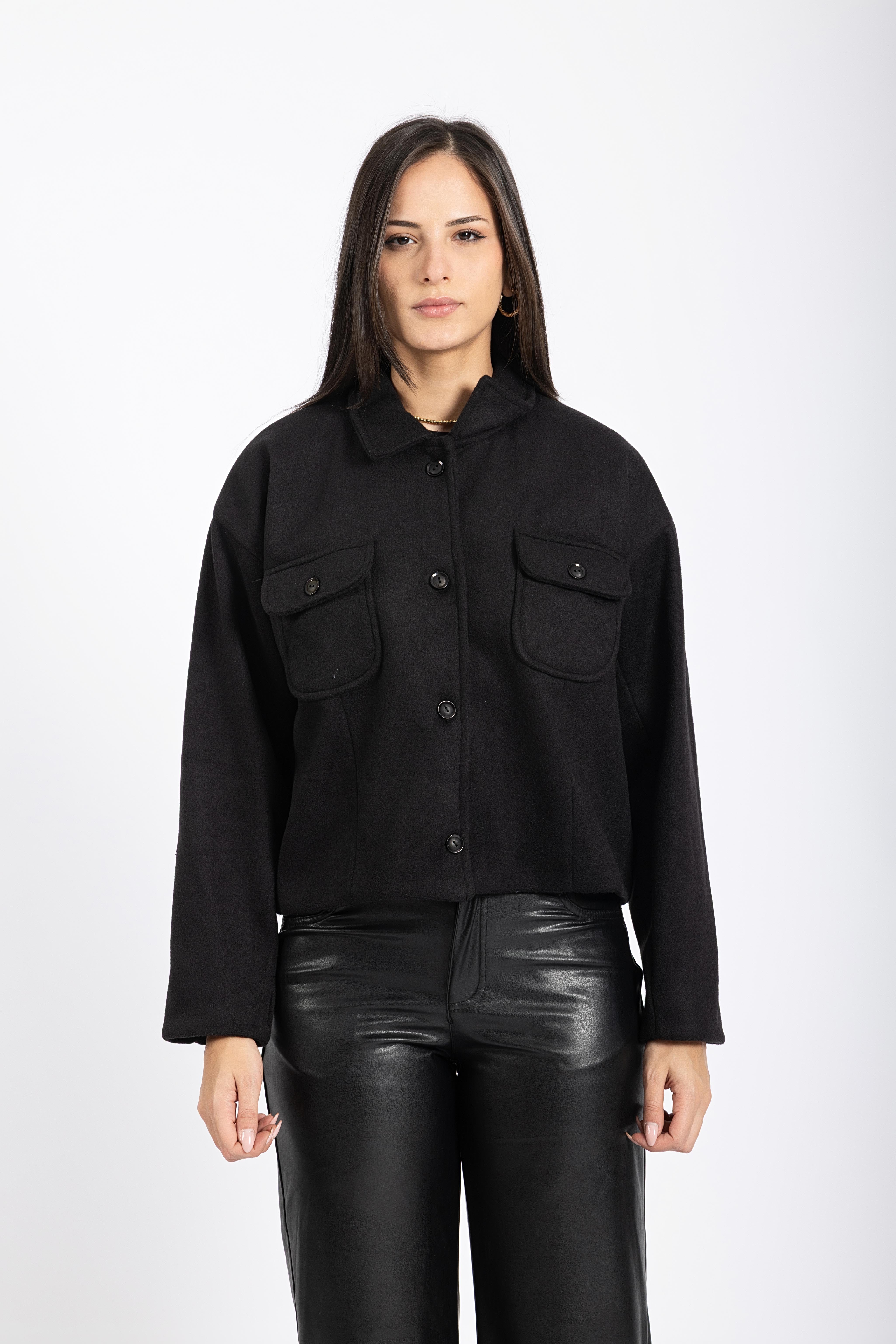 Women Wool Jacket Black