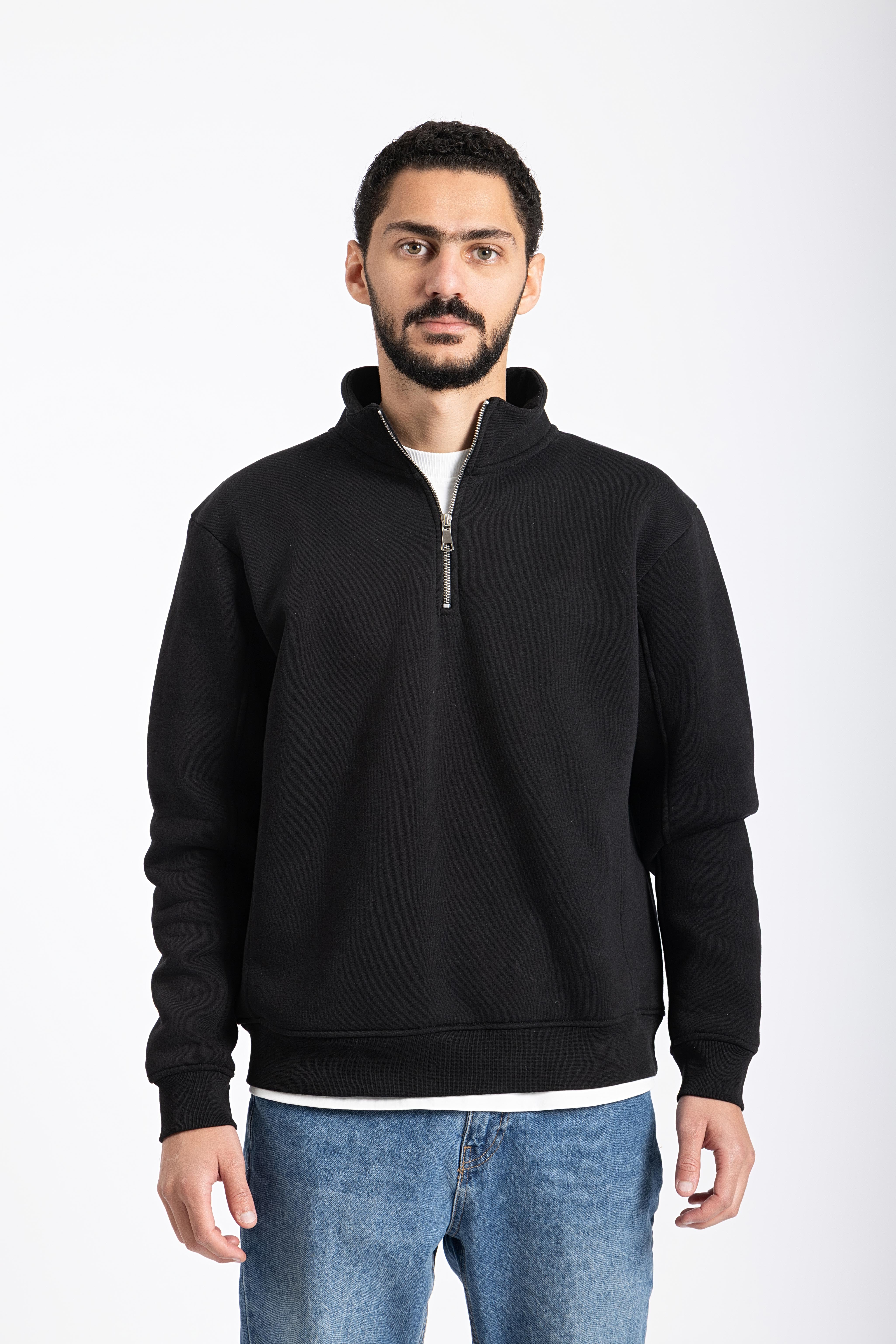 Black Quarter-zip