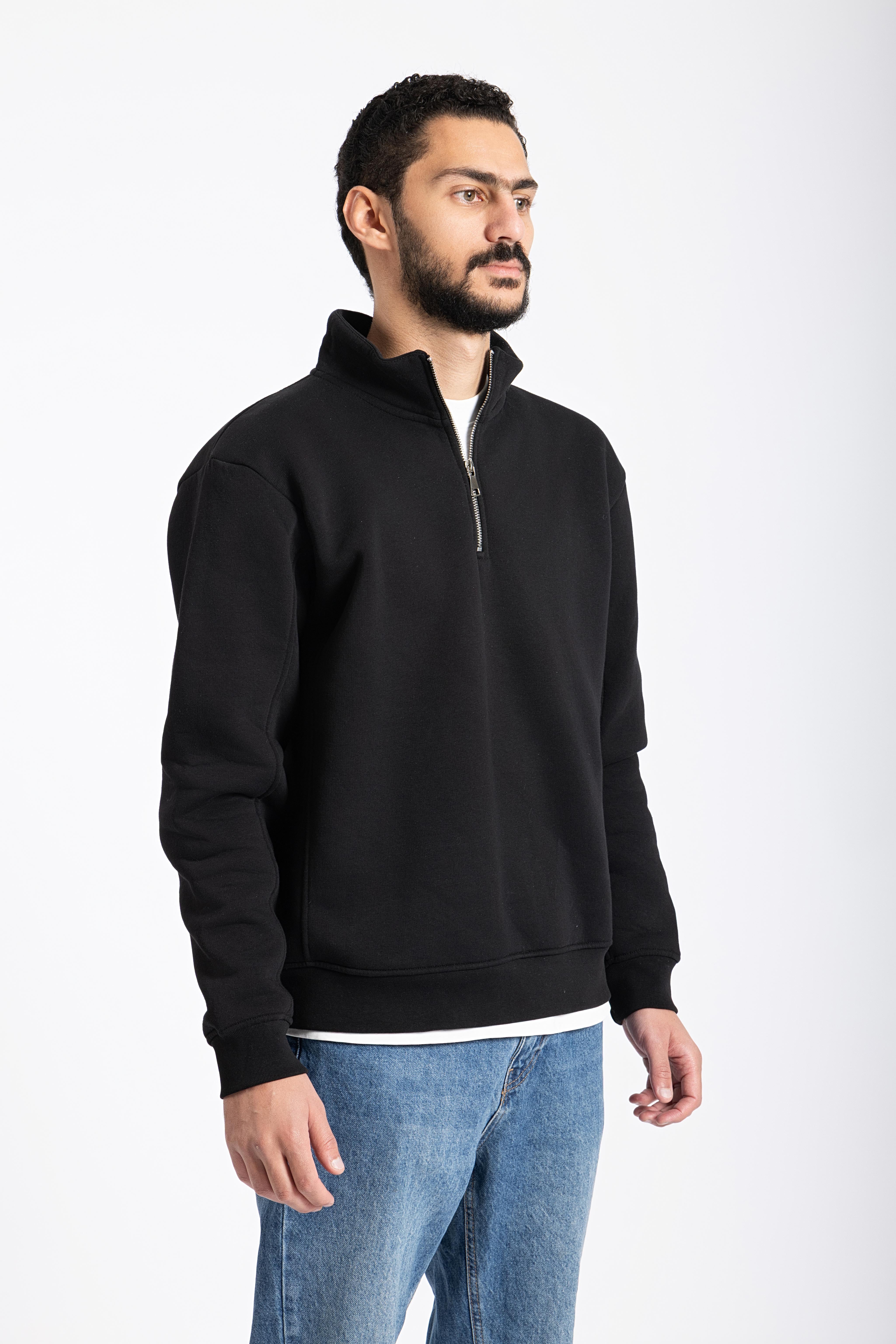 Black Quarter-zip