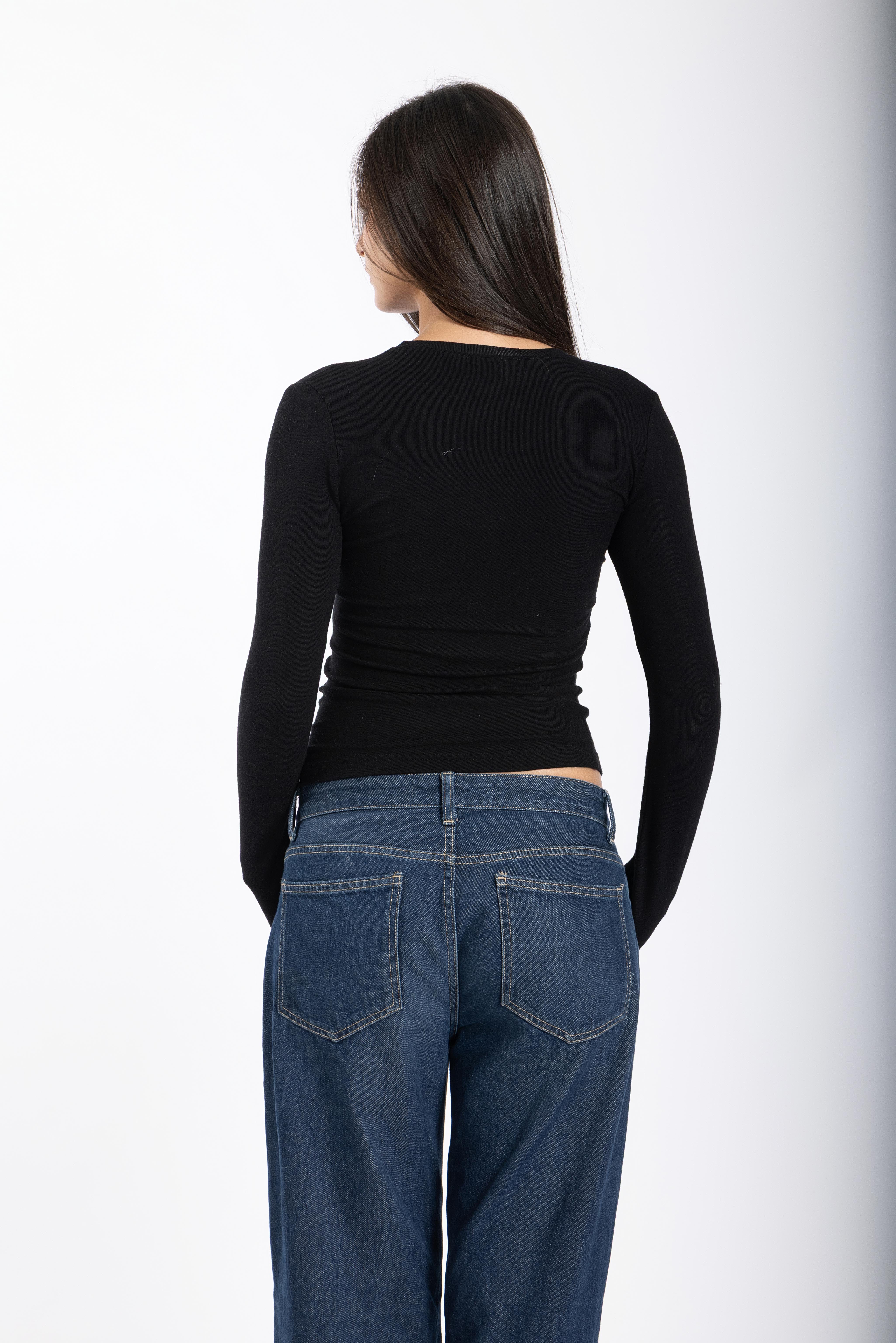 Black long sleeve top