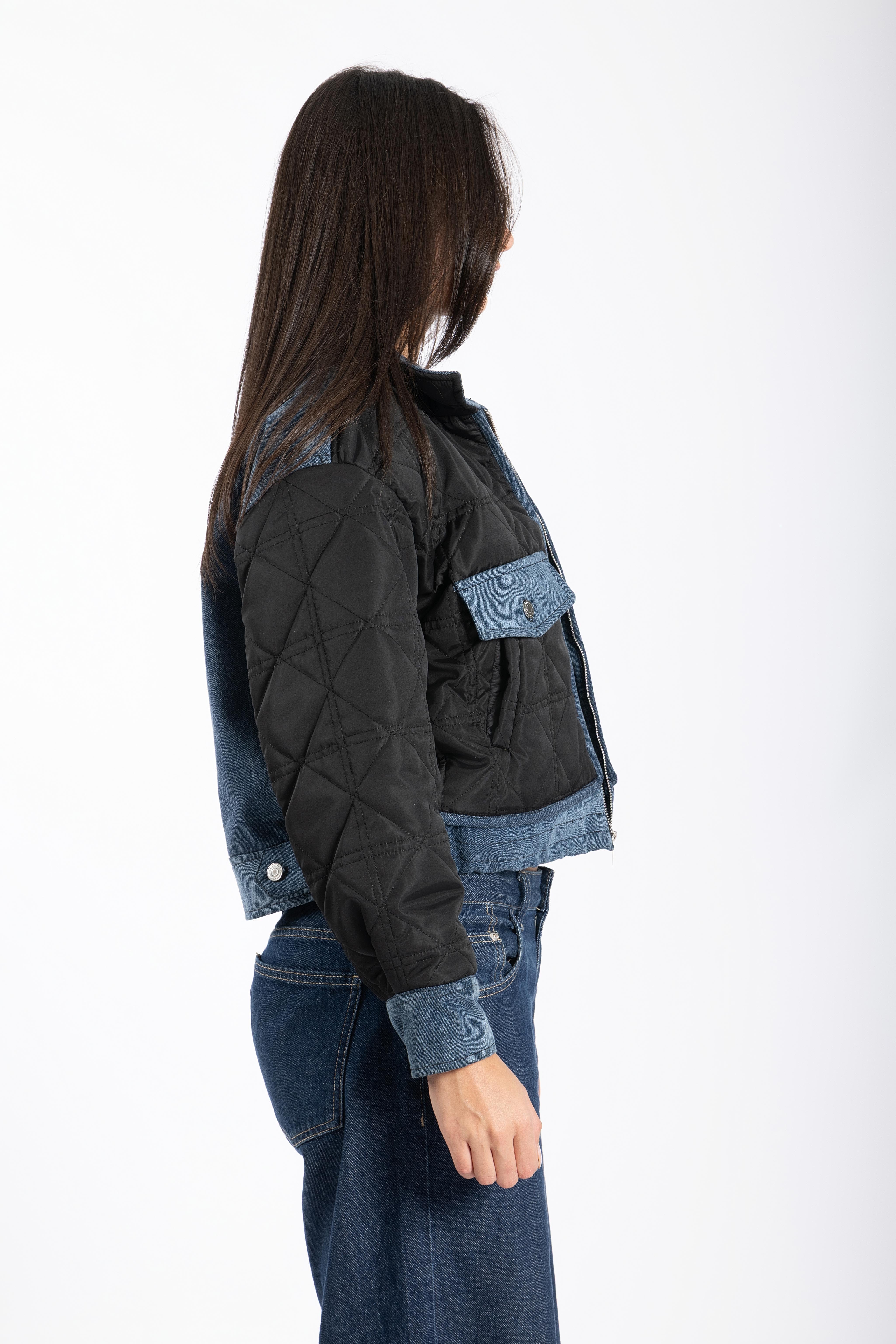 Denim Puffer Jacket
