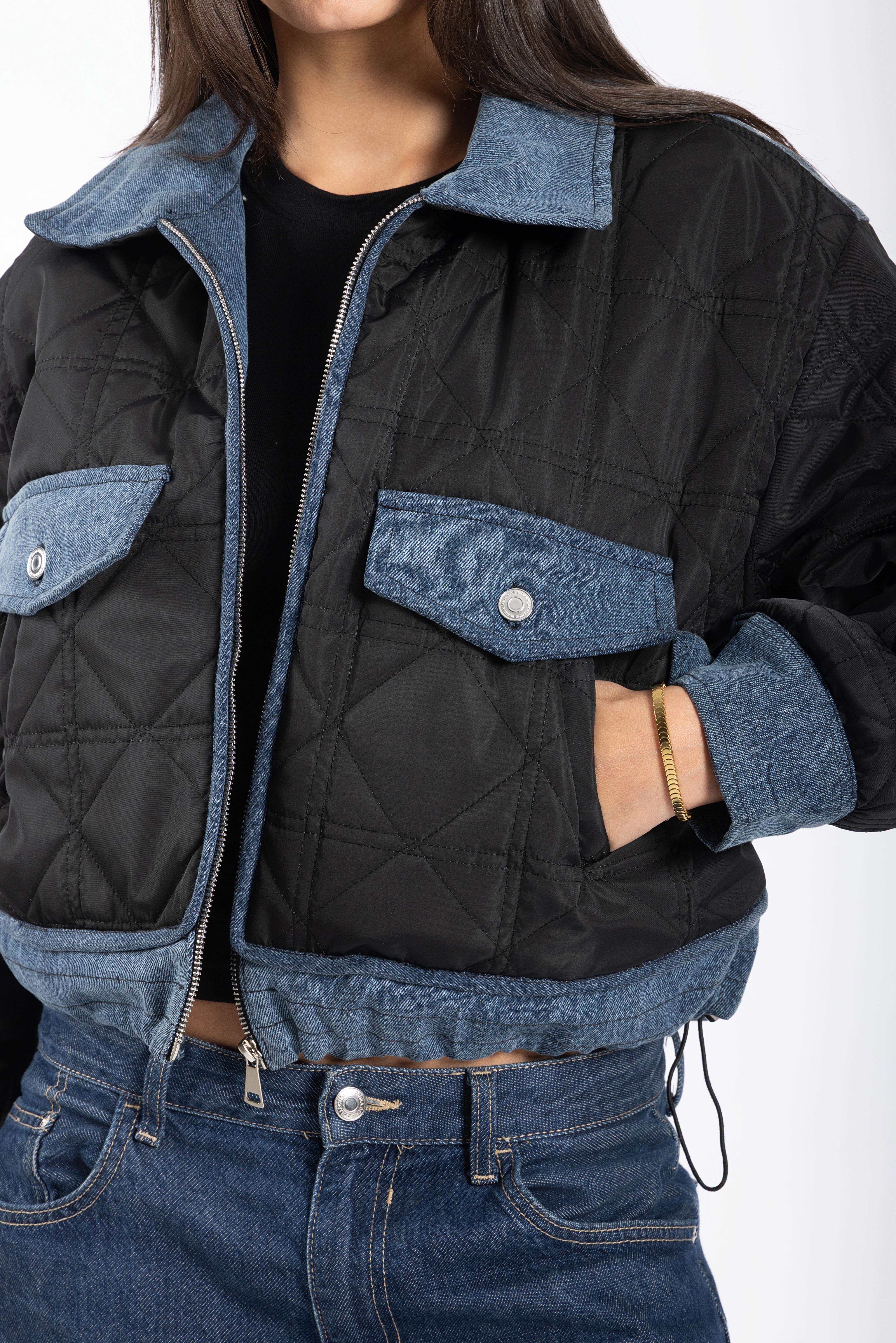 Denim Puffer Jacket