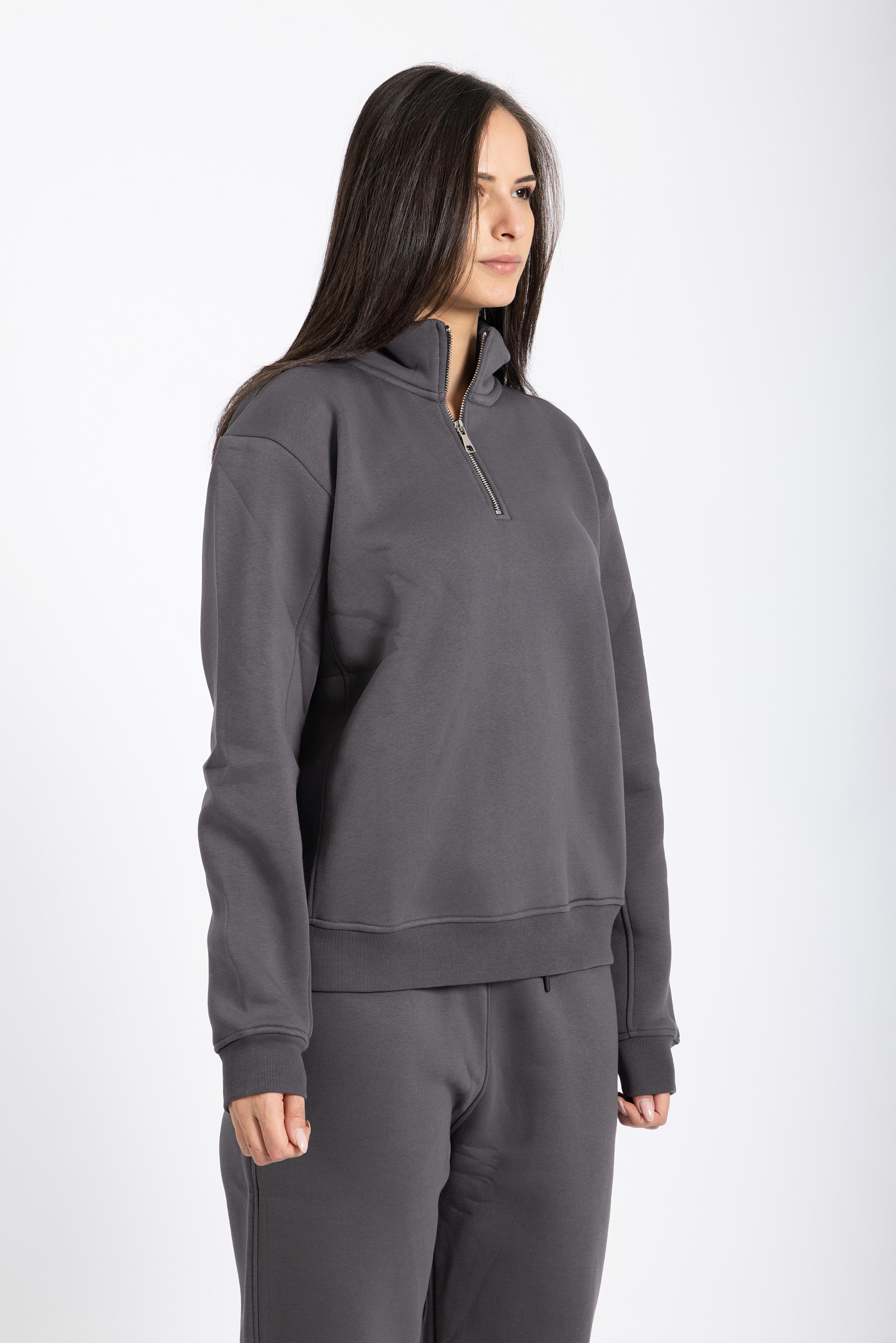 Charcoal Quarter-zip